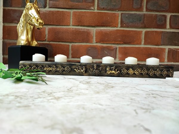 Wooden 6 hole Tea Light Candle Holder - Image 2