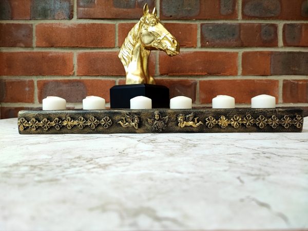 Wooden 6 hole Tea Light Candle Holder - Image 5