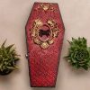 Vintage Crimson Coffin Trinket Box