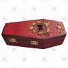 Vintage Crimson Coffin Trinket Box - Image 3