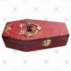Vintage Crimson Coffin Trinket Box - Image 4