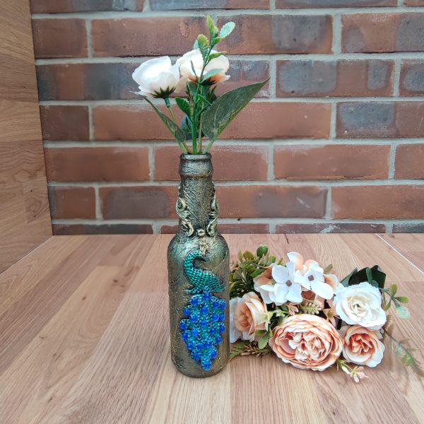 Peacock Decorated Bottle