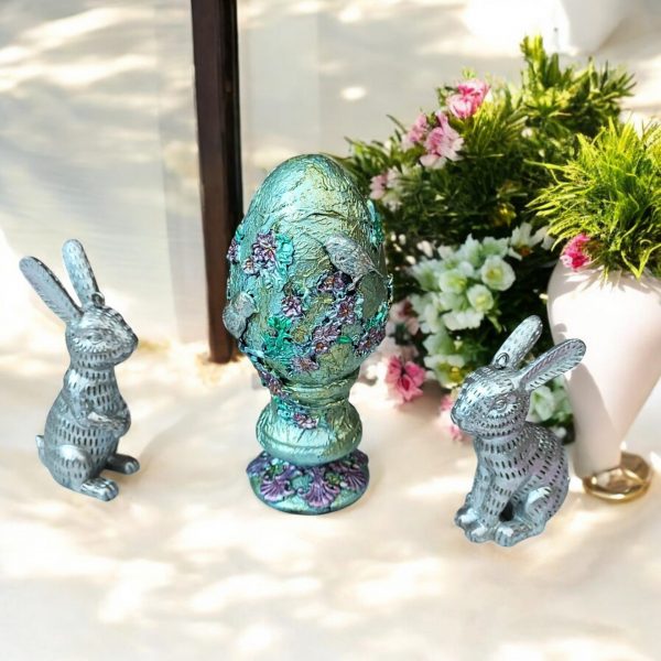 Easter decoration, Mixed Media Egg - Image 2