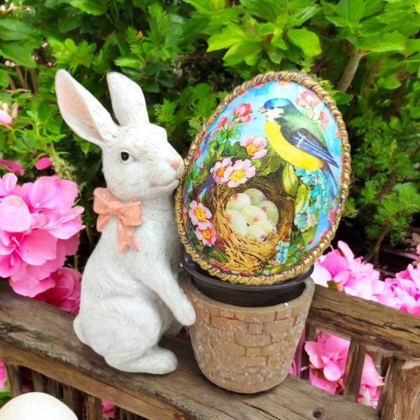 Hand-Decorated Easter Egg, 15x12cm Decoration - Image 4