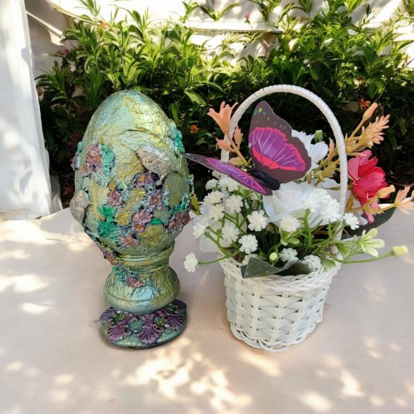 Easter decoration, Mixed Media Egg - Image 5