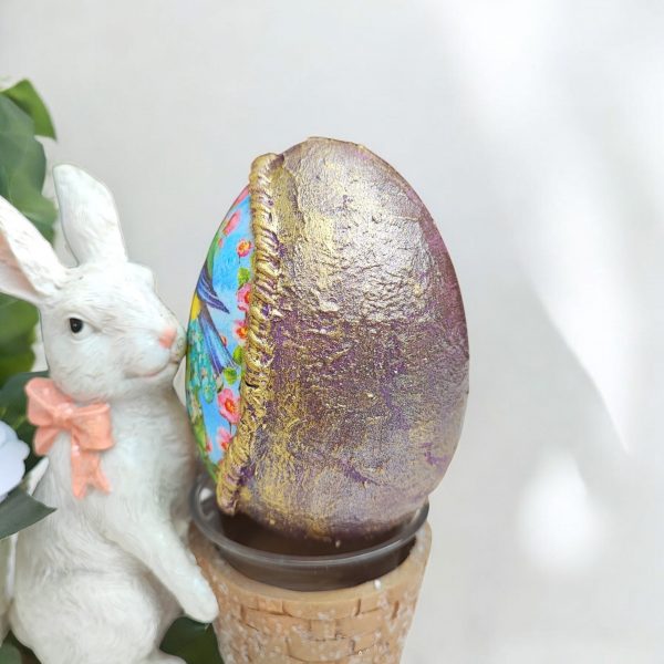 Hand-Decorated Easter Egg, 15x12cm Decoration - Image 3
