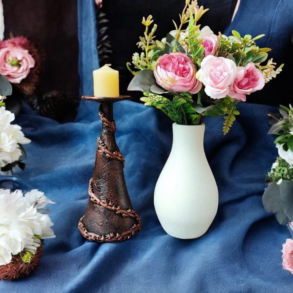 Copper Vintage Style Candle Holder