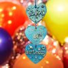 Happy 18th birthday hanging hearts decoration