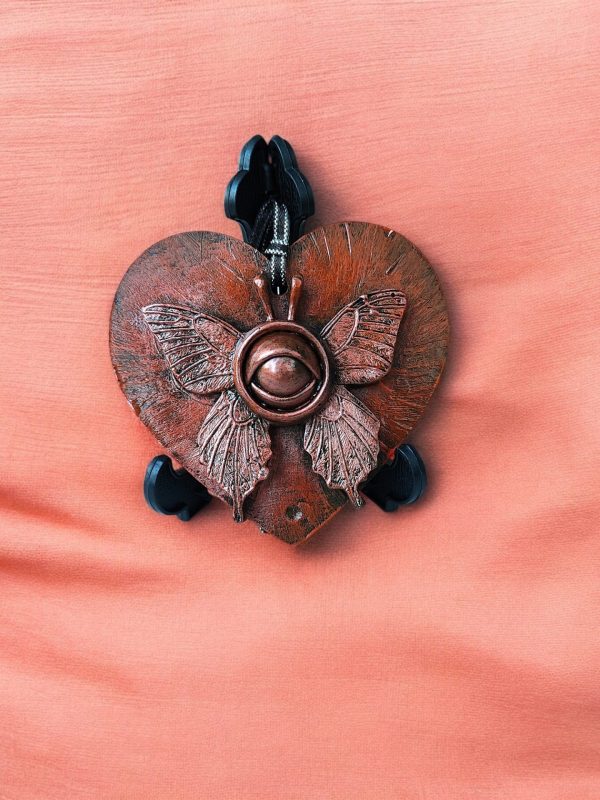 Moth Butterfly Hanging Heart Decoration - Image 4
