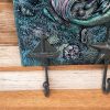Mermaid Tea Towel Holder with 3 Beautiful Silver Hooks - Image 4