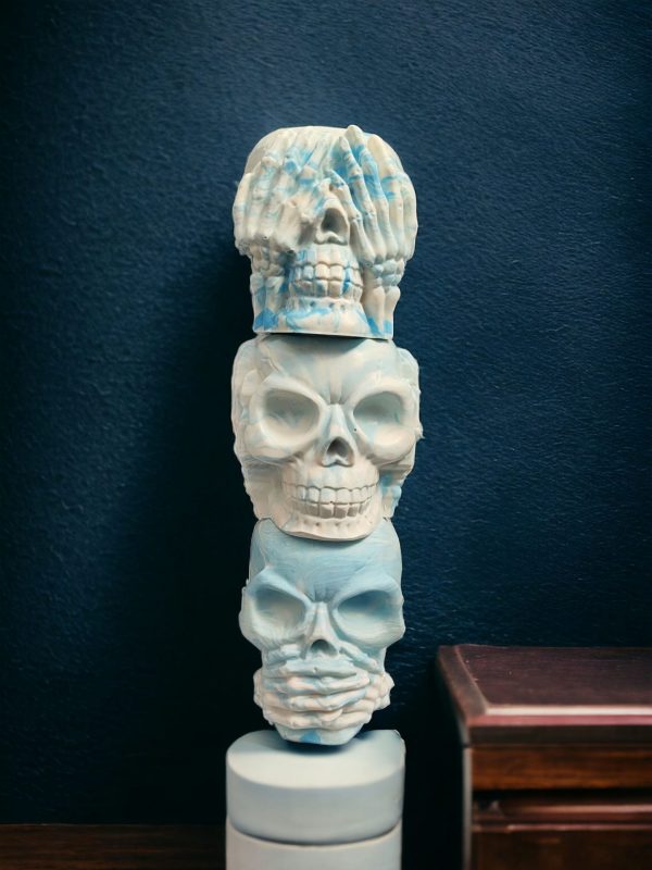 Skull  Resin Pot, Halloween Decoration - Image 3