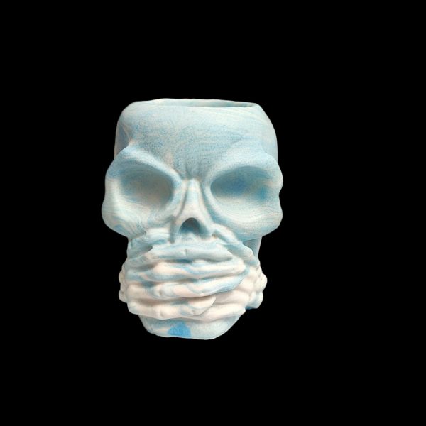 Skull  Resin Pot, Halloween Decoration - Image 4