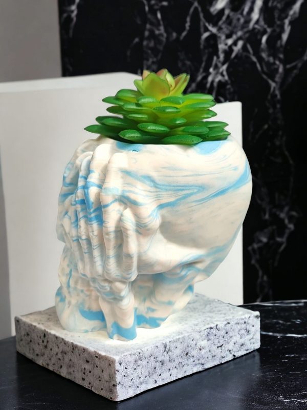 Skull  Resin Pot, Halloween Decoration - Image 7