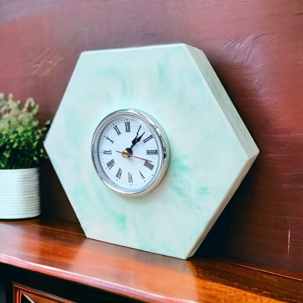 Green Marble Plaster Clock