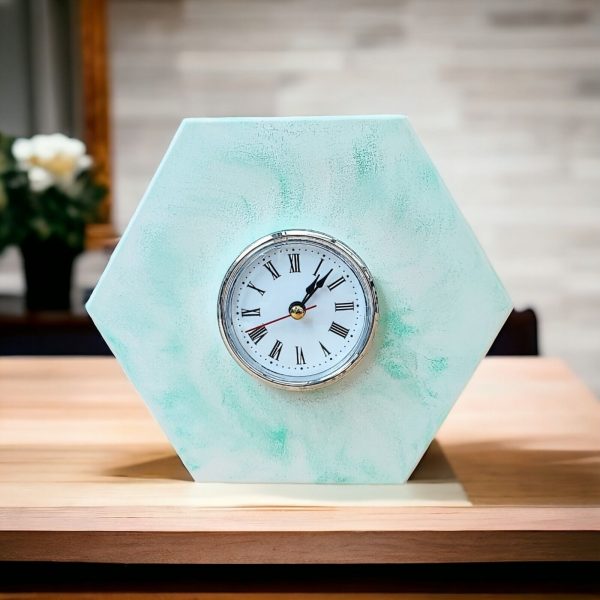 Green Marble Plaster Clock - Image 6
