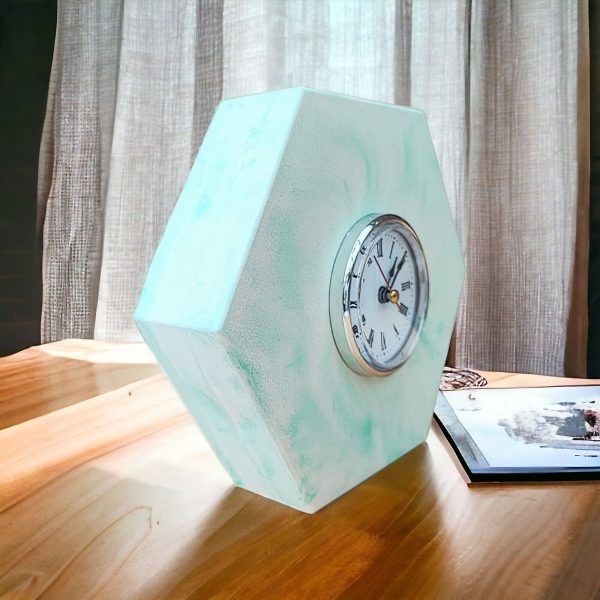 Green Marble Plaster Clock - Image 5