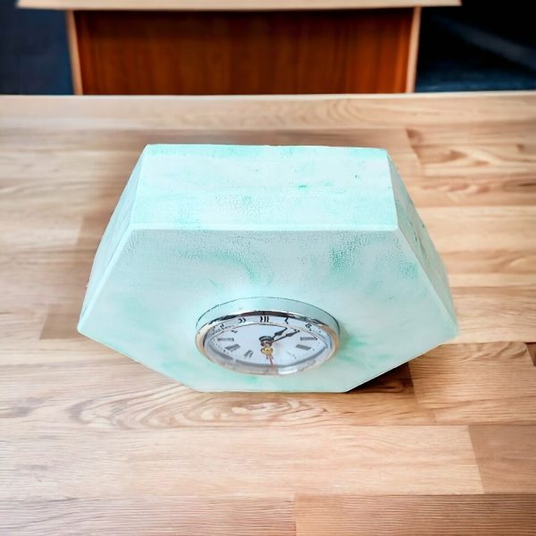 Green Marble Plaster Clock - Image 4