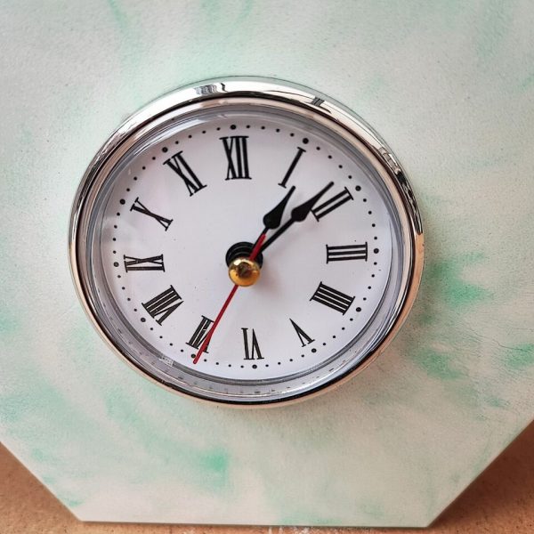 Green Marble Plaster Clock - Image 2