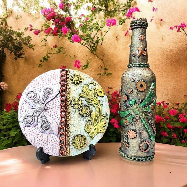Steampunk Style Dragonfly Bottle
