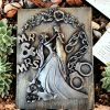Mr & Mrs vintage gold resin wall art