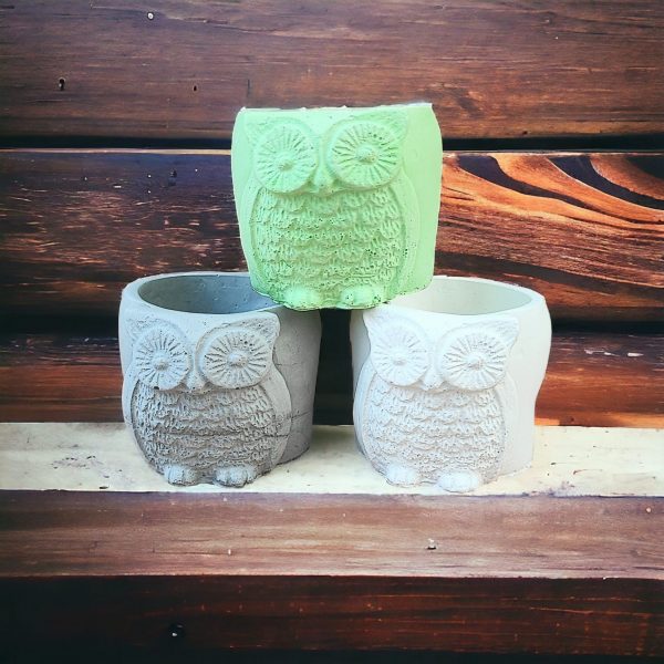 White Owl Succulent Plant Flower Pot - Image 2