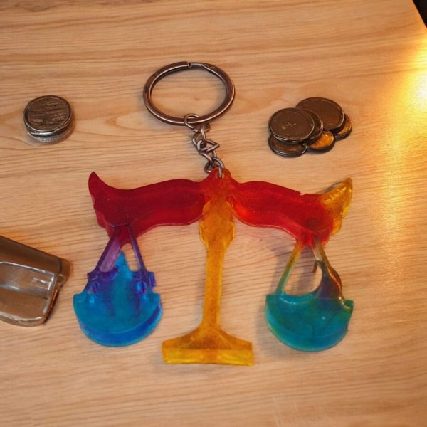Balance and Harmony, Libra Zodiac Sign Keyring - Image 4