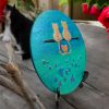 Hand-Painted Cats in Love Wood Slice, Rustic Home Decor - Image 2