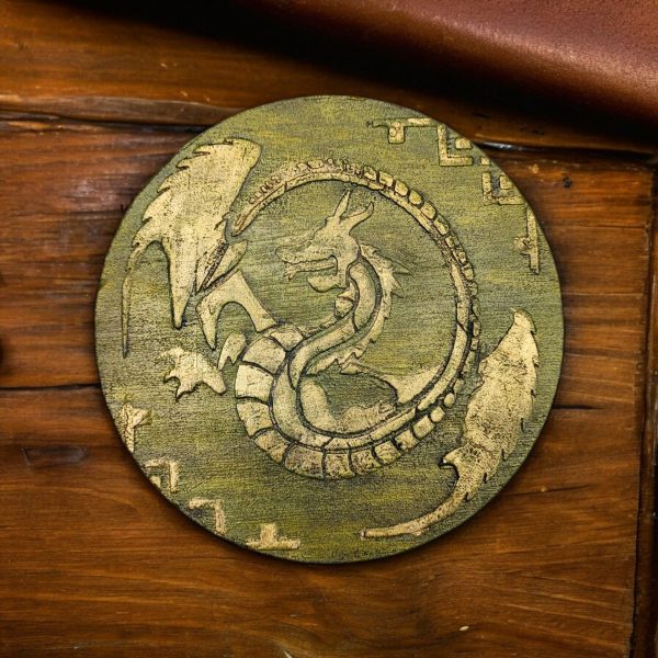 The Golden Dragon Mystique- Exquisite 15 cm Textured Wood Art - Image 2