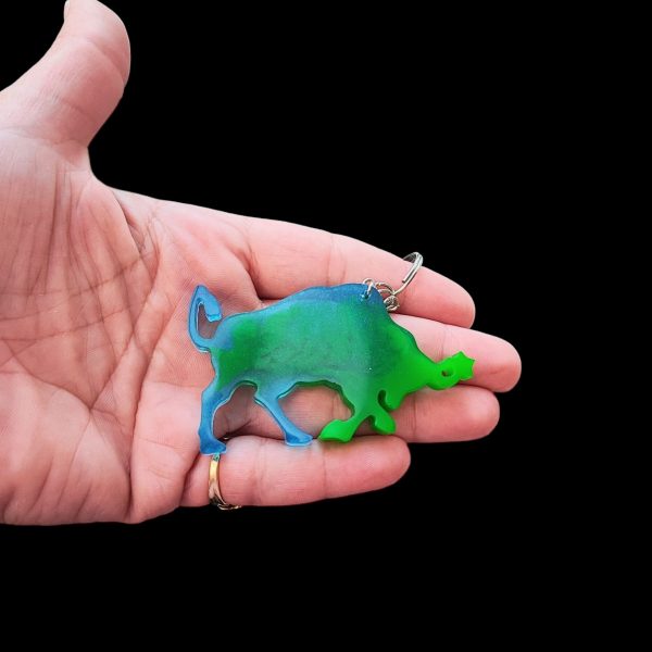 Taurus Zodiac Keyring,  Beautiful Resin Art - Image 3