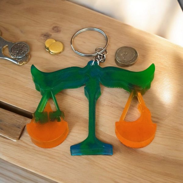 Balance and Harmony, Libra Zodiac Sign Keyring - Image 3
