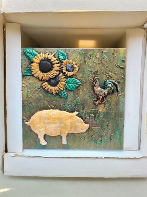 Sunflower and Farm Animals Wall Plaque - Image 2