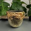 Beautiful Gold Flower Pot, Unique Handmade Gift - Image 3