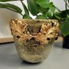 Beautiful Gold Flower Pot, Unique Handmade Gift - Image 4