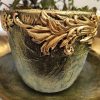 Beautiful Gold Flower Pot, Unique Handmade Gift - Image 5
