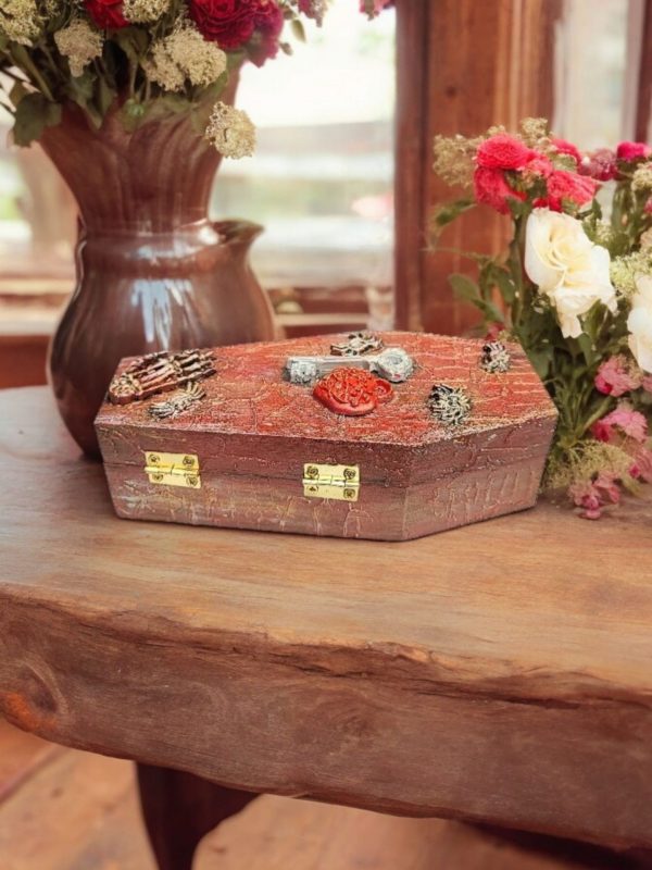 Coffin Jewellery Box,  Sentiment Chest, No.1 Halloween Gift - Image 5