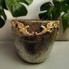 Beautiful Gold Flower Pot, Unique Handmade Gift - Image 6