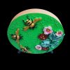 Buzzing Beauty: 3D Bee Garden Wood Slice Art - Image 6
