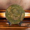 The Golden Dragon Mystique- Exquisite 15 cm Textured Wood Art