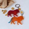 Leo keyring, Zodiac Star Keychain, Resin Art