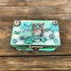 Small-owl-jewellery-box. Hand decorated with resin owl embellishment. hand painted with metallic paint