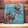 Rooster wall decoration