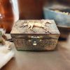 Gold Horse Small Jewellery Handcrafted Wooden Box - Image 4