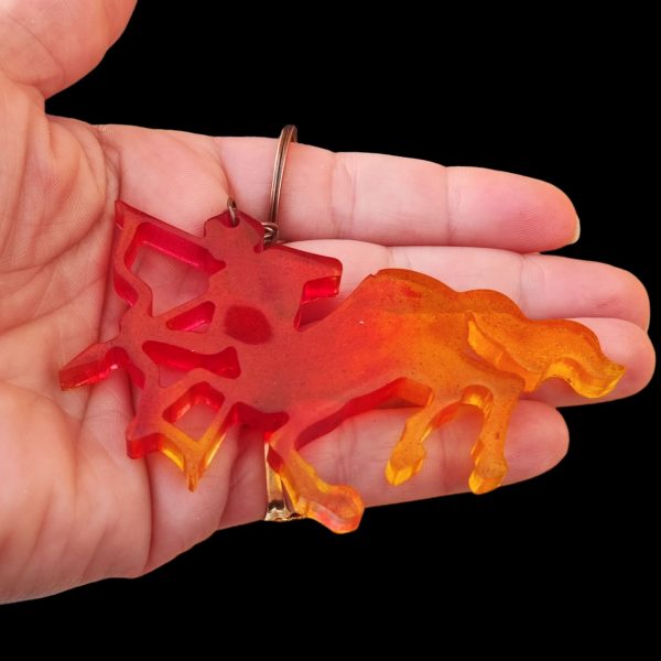 Sagittarius Resin Keyring, Hand-crafted, Zodiac Accessory - Image 3