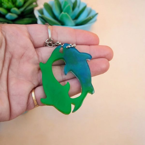 Pisces Resin Keyring, Hand-crafted, Zodiac Accessory - Image 2