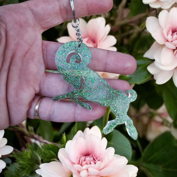 Aries Resin Keyring, Hand-crafted, Zodiac Accessory - Image 4