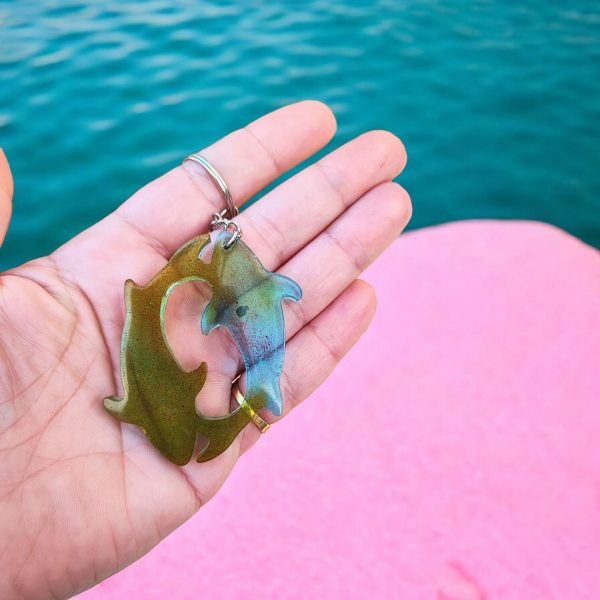 Pisces Resin Keyring, Hand-crafted, Zodiac Accessory - Image 4