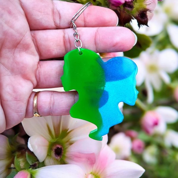 Gemini Resin Keyring, Hand-crafted, Zodiac Sign - Image 4