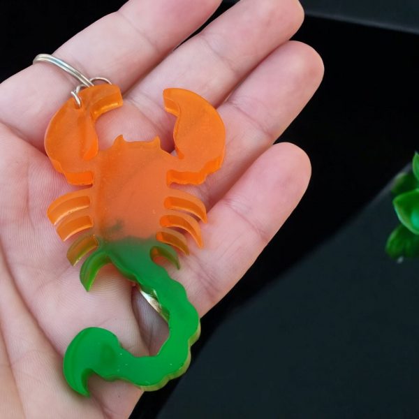 Scorpion Resin Keyring, Hand-crafted, Zodiac Accessory - Image 4