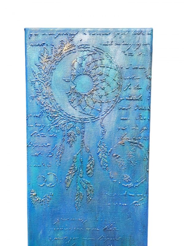 Textured Dream Catcher Canvas, 50x20cm Canvas - Image 2