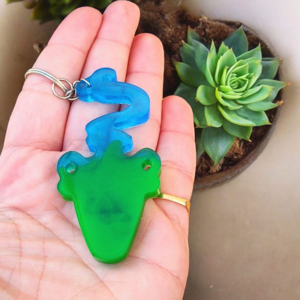 Aquarius Resin Keyring,Hand-crafted, Zodiac Accessory - Image 5